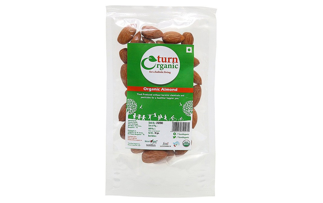 Turn Organic Almond    Pack  50 grams